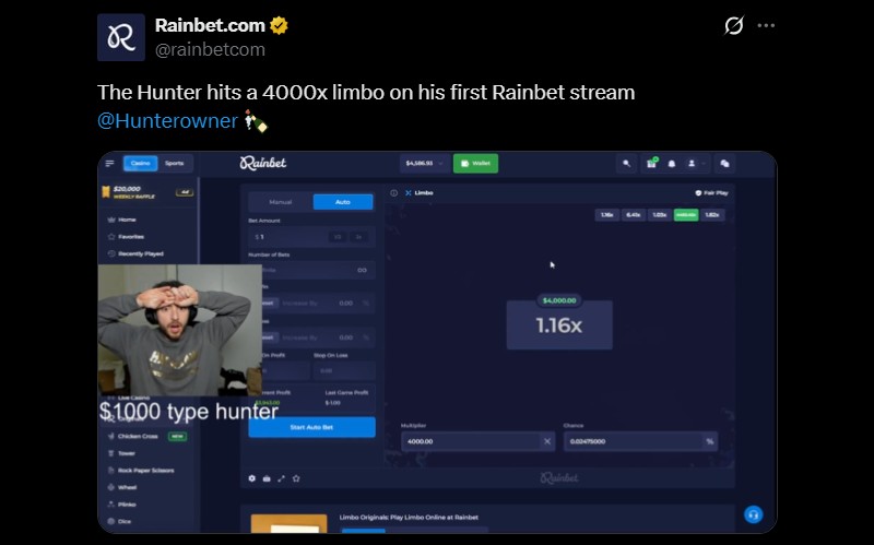 Twitter Hunterowner 4K Limbo Hit